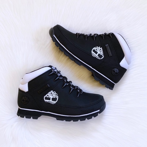 Timberland Women’s Euro Sprint Mid Hiker In Black - Picture 2 of 7